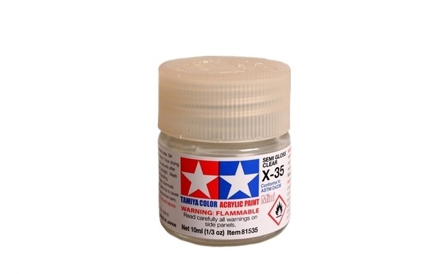 Tamiya X-35 Semi Gloss Clear Mini Acrylic 10ml